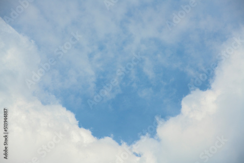 blue sky with white clouds for banner card wallpaper background