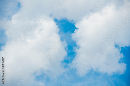 blue sky with white clouds for banner card wallpaper background