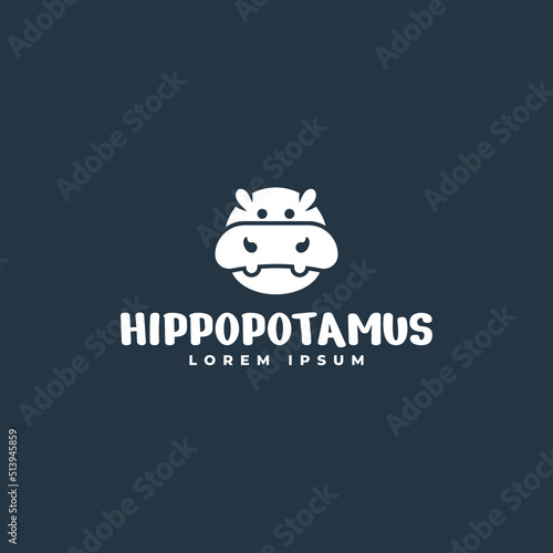 hippopotamus logo template