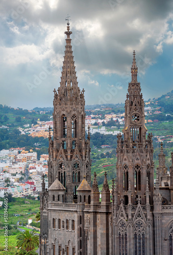 Gothic cathedral of San Juan Bautista in Arucas. Gran Canaria, Canary Islands, Spain