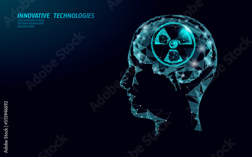 World Mental Health Day. Mood support drug therapy medical care. Sedative balance depression correction. Psychology disorder brain polygon medicine science banner vector illustration