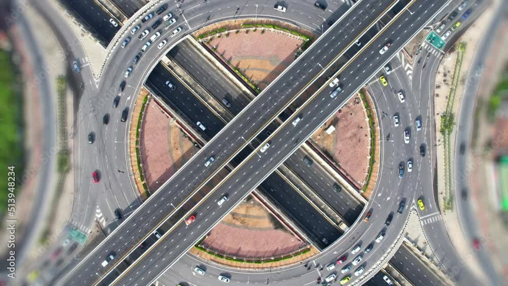 4K : Aerial view and top view of traffic on city. interchange roundabout road with lots cars. Beautiful aerial top view from drone. Nonthaburi, thailand.
4K : Aerial view and top view of traffic on city. interchange roundabout road with lots cars. Beautiful aerial top view from drone. Nonthaburi, thailand.