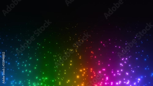 particle rainbow lights motion background