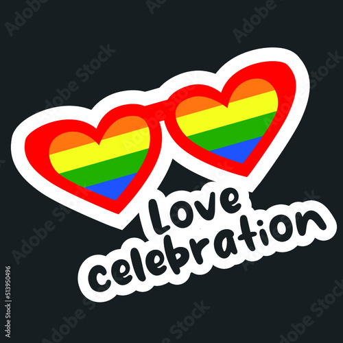 lgbt pride graphic elements, logos, stickers