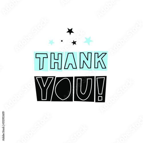 hank you! Vector thankful poster