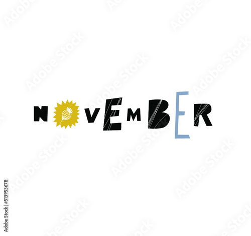 vector illustration. november