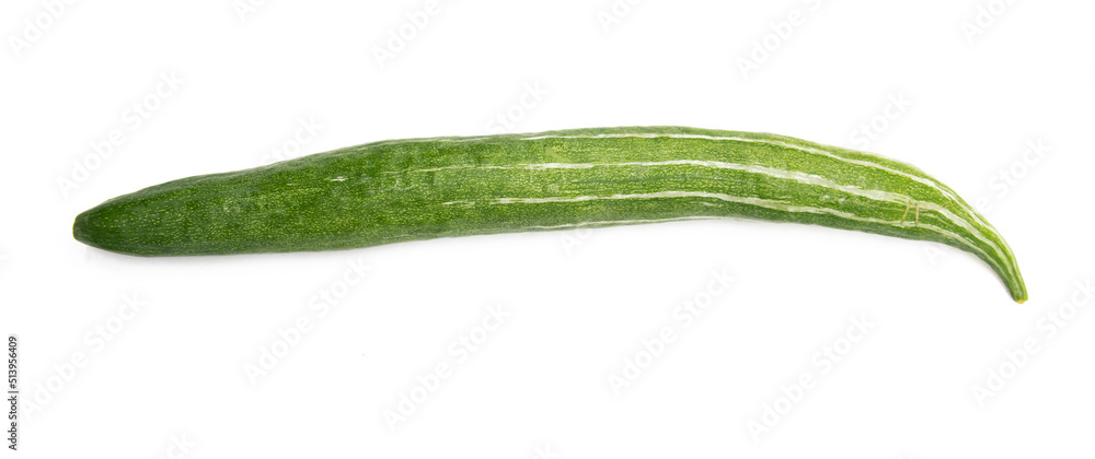 single Snake gourd isolated on white background