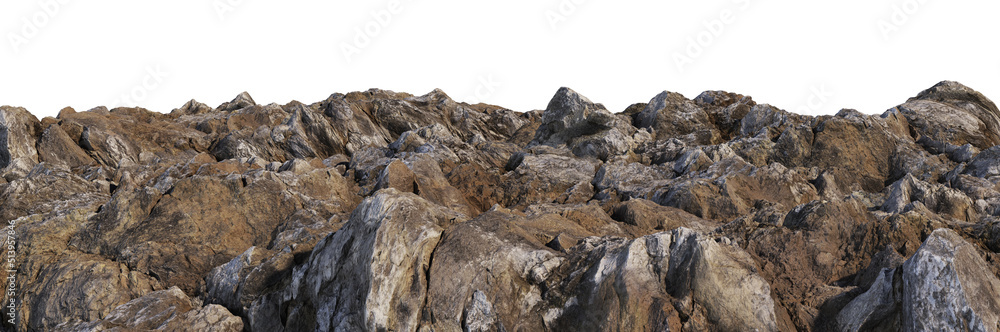 3D render stone surface with white background 3D render stone surface with white background