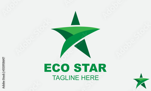 Free Download Eco-Star Logo Design Template With Arrow icon. - GFXLoad