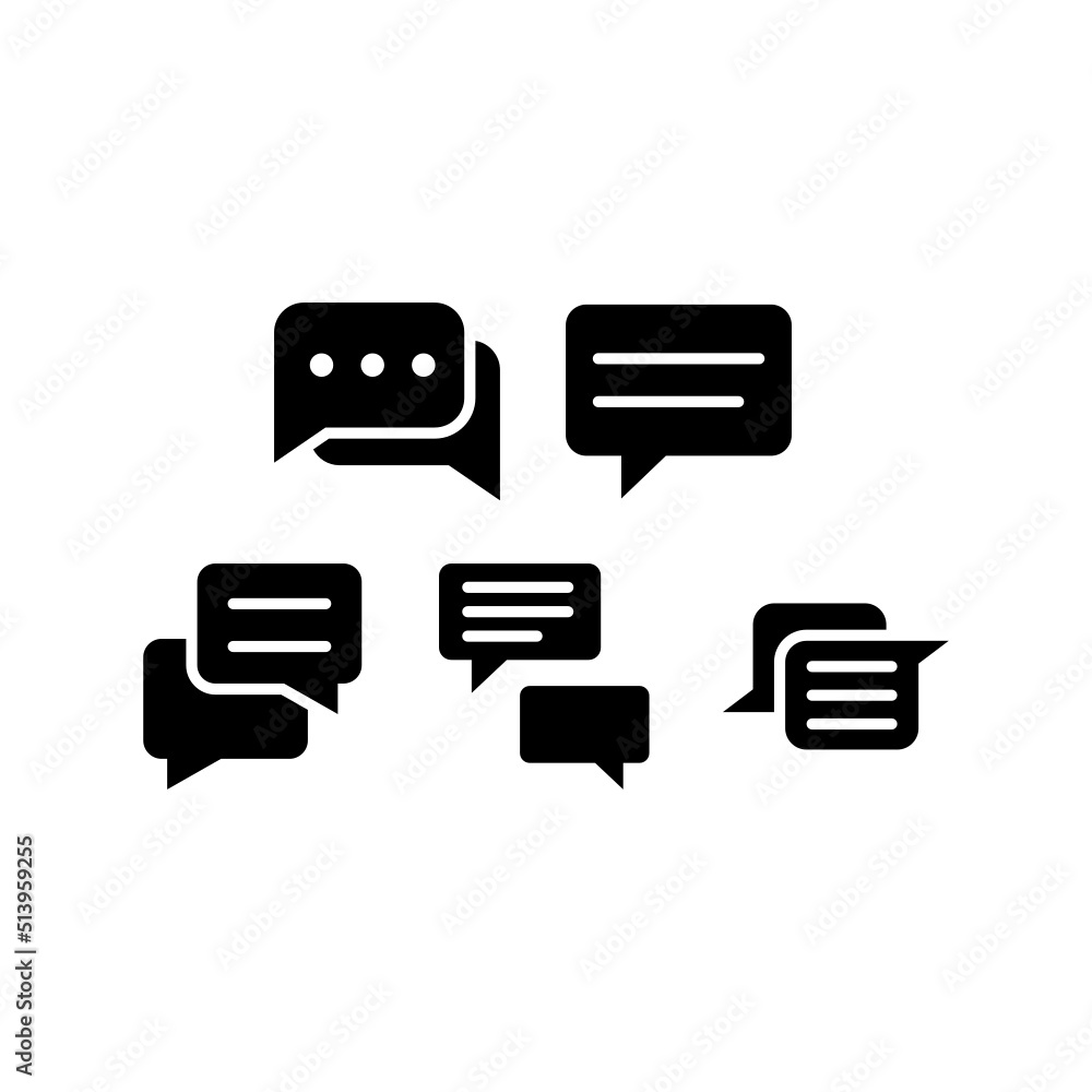 Chat Icon Set Vector Symbol Design Illustration Chat Icon Set Vector Symbol Design Illustration