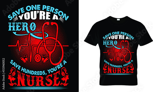 Nursing T-Shirt  New and Creative  Design Template.