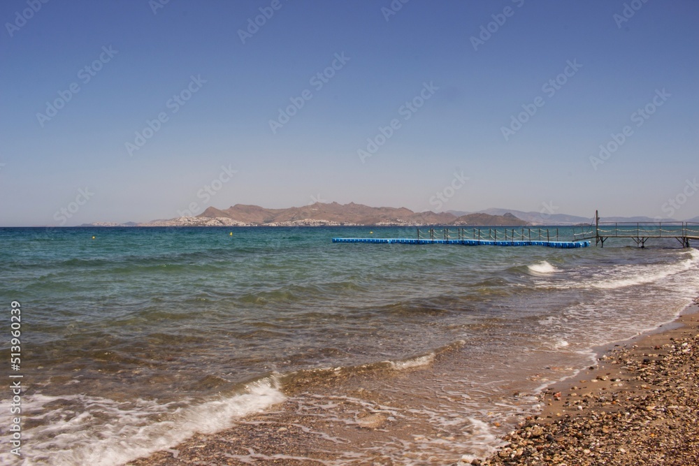 Sand beach in Kos Island, Greece, Aegean Sea