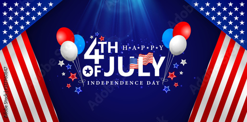 happy independence day 4th of july for website header, corporate sign business, social media posts, advertising agency, wallpaper, backdrops, landing page, advertisement, ads campaign marketing
