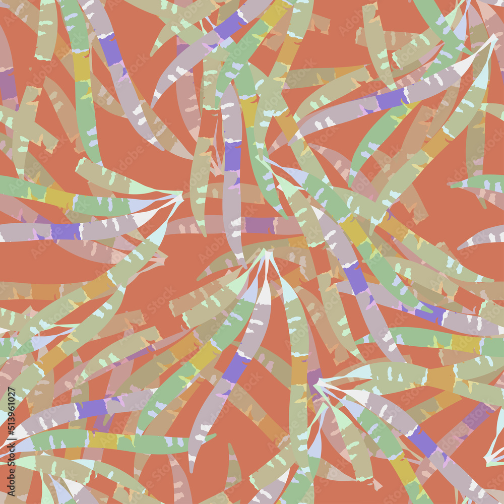 Naklejka premium seamless abstract colourful leafs pattern background , greeting card or fabric