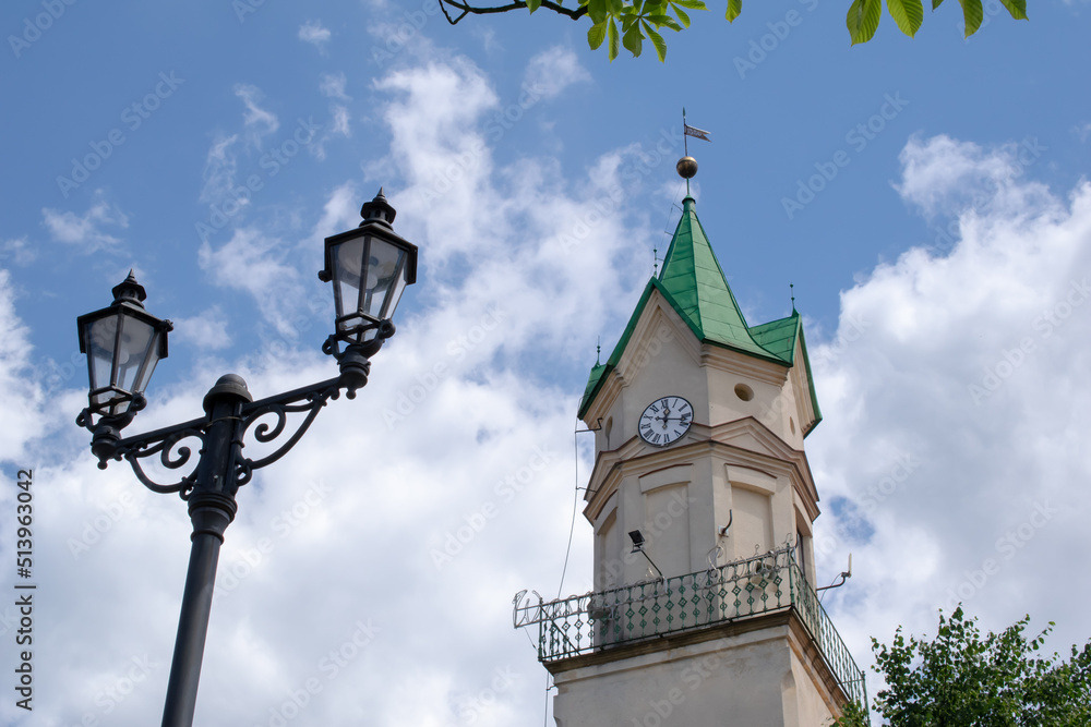 town hall tower with clock