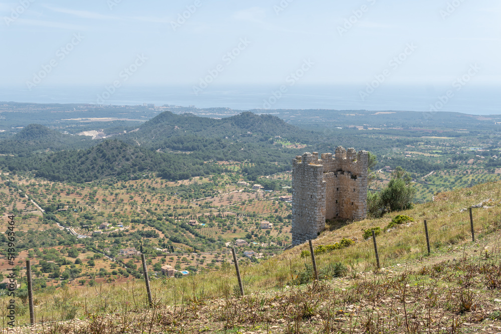 Ruins of the Castell de Santueri in Felanitx town