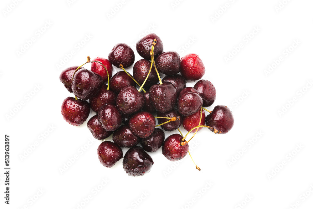 Juice and fresh cherry