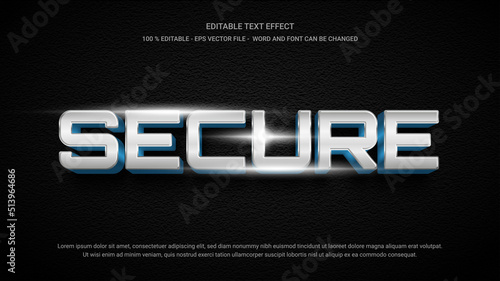 Secure editable text effect