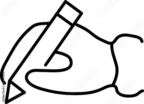 Storyteller writing story icon. Outline storyteller writing story vector icon.eps