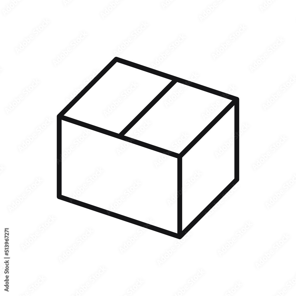 Editable package box line icon. Vector illustration isolated on white background. using for website or mobile app Editable package box line icon. Vector illustration isolated on white background. using for website or mobile app