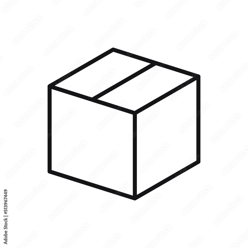 Editable package box line icon. Vector illustration isolated on white background. using for website or mobile app Editable package box line icon. Vector illustration isolated on white background. using for website or mobile app