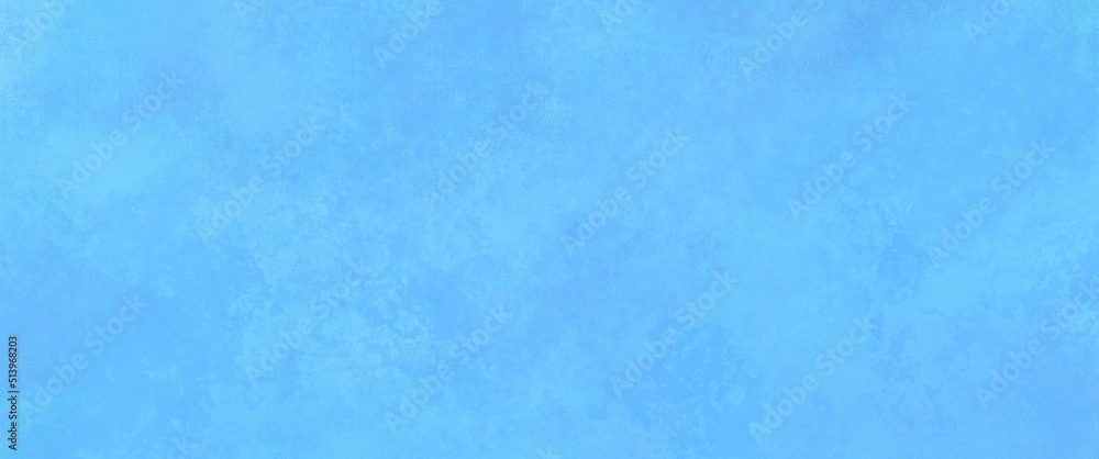 Beautiful abstract grunge decorative light blue painted stucco wall texture. Handmade Rough Winter Christmas Paper Wide Background