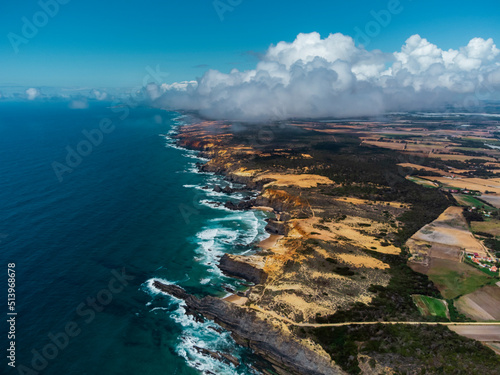 Cabo Sardão. Between Almograve and Zambujeira do Mar is the westernmost point of the Alentejo coast.