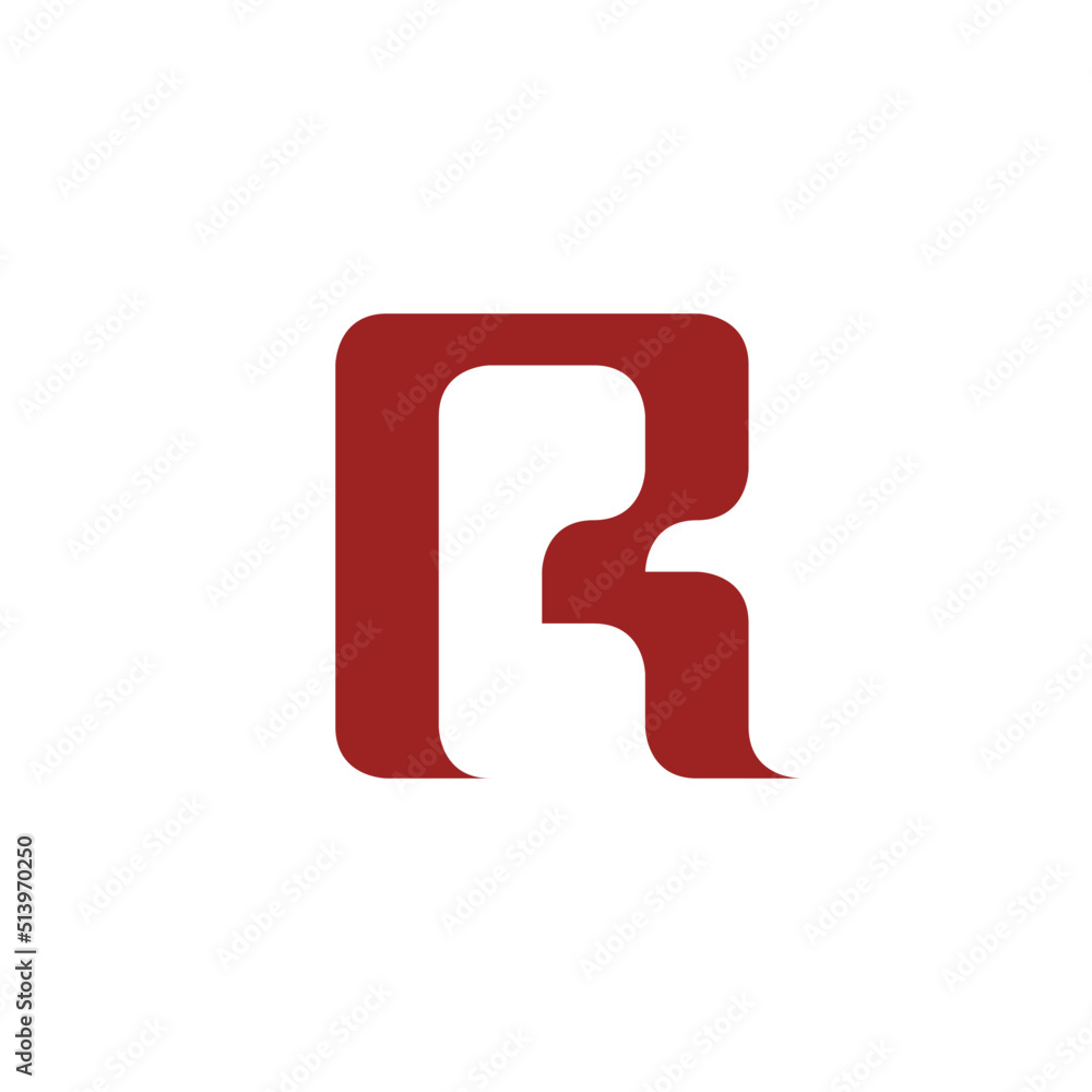 Letter R monogram Initial logo, flat simple initial R logo vector for business, brand Identity, personal logo Letter R monogram Initial logo, flat simple initial R logo vector for business, brand Identity, personal logo