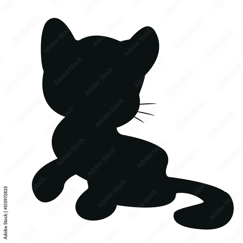 Kitten black silhouette icon. Black Cat Silhouette on White Background. Icon Vector Illustration. Concept for Logo, Print, Sticker. Vector isolated graphic illustration on white background.
Kitten black silhouette icon. Black Cat Silhouette on White Background. Icon Vector Illustration. Concept for Logo, Print, Sticker. Vector isolated graphic illustration on white background.