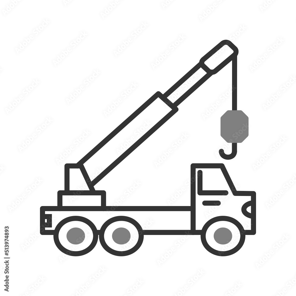 Naklejka premium Crane truck Icon