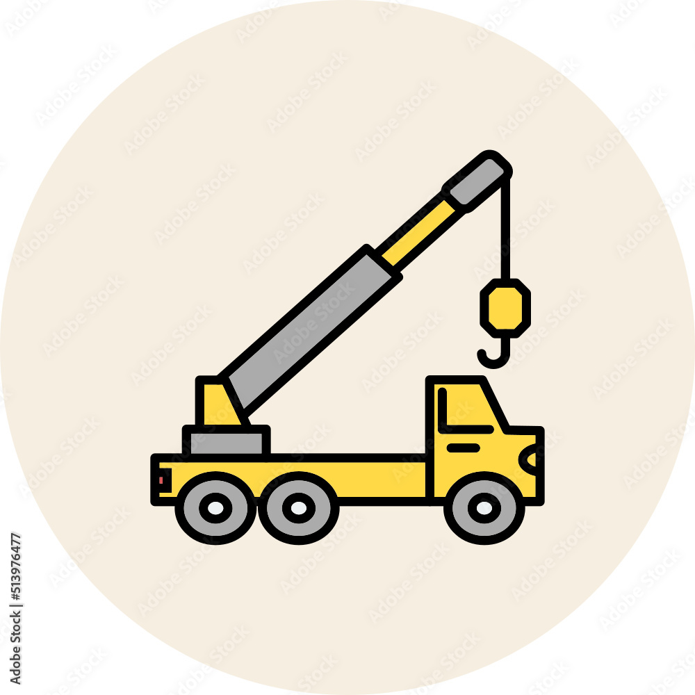 Naklejka premium Crane truck Icon