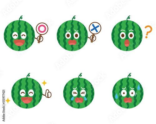 すいか　キャラクター　イラストセット
