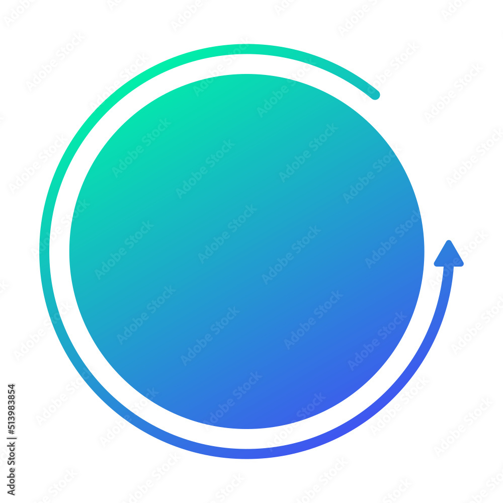 gradient arrow circle frame