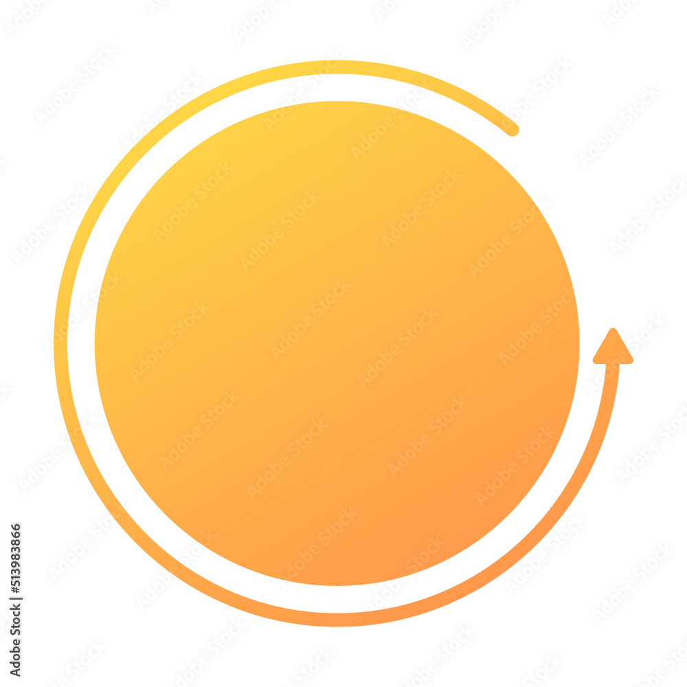gradient arrow circle frame
