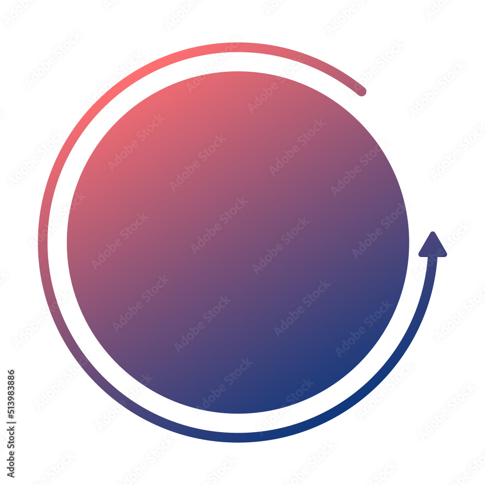 gradient arrow circle frame