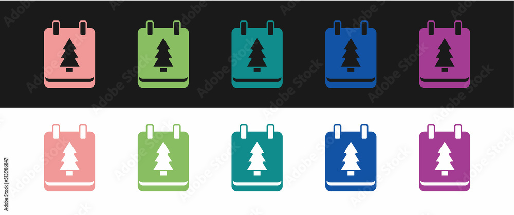 Set Christmas day calendar icon isolated on black and white background. Event reminder symbol. Merry Christmas and Happy New Year. Vector Set Christmas day calendar icon isolated on black and white background. Event reminder symbol. Merry Christmas and Happy New Year. Vector