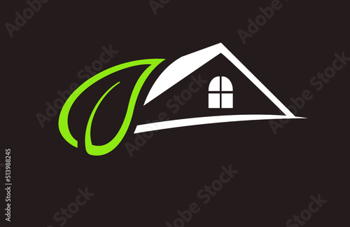 maison écologique vecteur logo