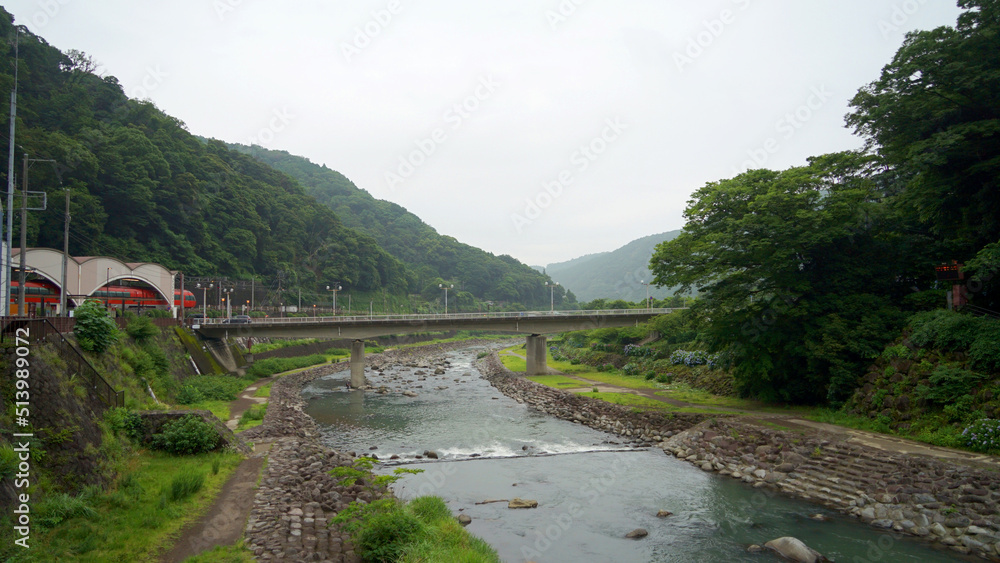 Fototapeta premium 箱根湯本駅 風景