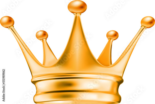 Golden crown isolated on a white. Vector EPS-10