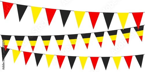 Garlands of Belgium on a white background	