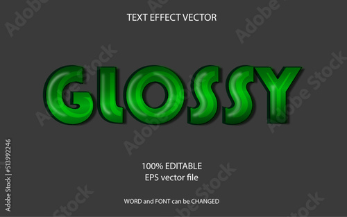 Fototapeta Naklejka Na Ścianę i Meble -  vector text effect editable glossy