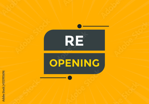 Re-opening button. Re-opening web templates. Social Media banner.