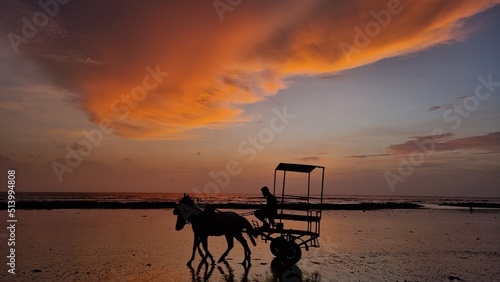 sunset on the beach © Rahul
