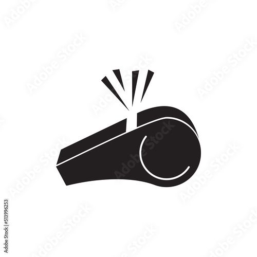black simple whistle icon logo design