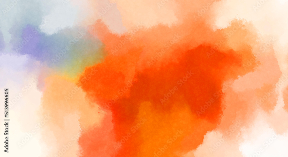 Watercolor painted background. Abstract Illustration wallpaper. Brush stroked painting. 2D Illustration.