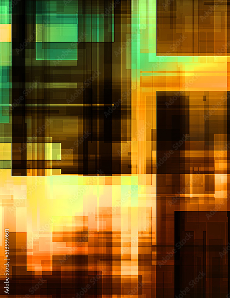 Layers of colorful and vibrant geometrical shapes. Digital illustration of a tech layout. Futuristic design template. Layers of colorful and vibrant geometrical shapes. Digital illustration of a tech layout. Futuristic design template.