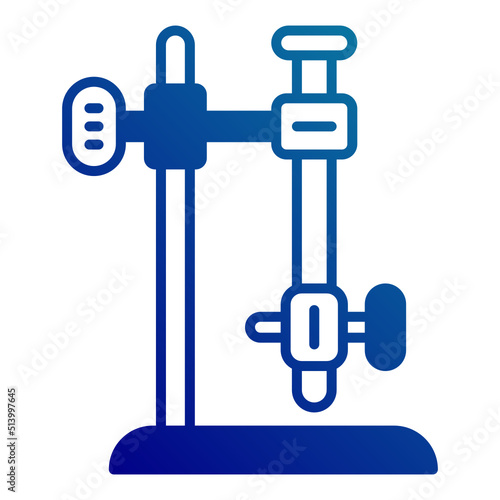 burette stand icon on transparent background