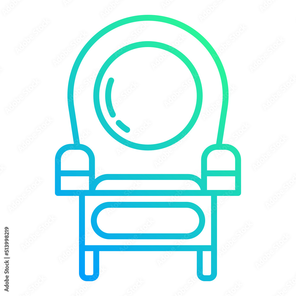 luxury chair icon on transparent background luxury chair icon on transparent background