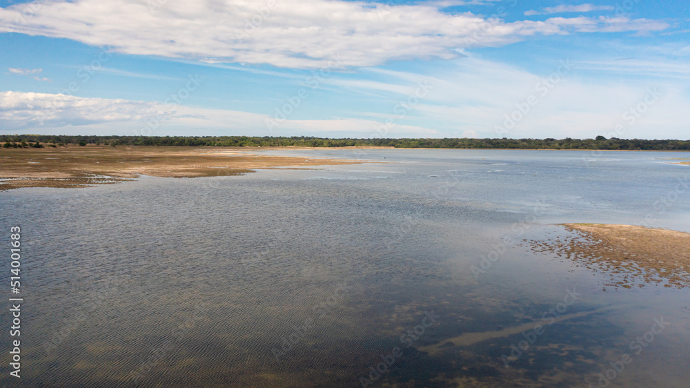 Lakes and swamps in the national park of Sri Lanka.