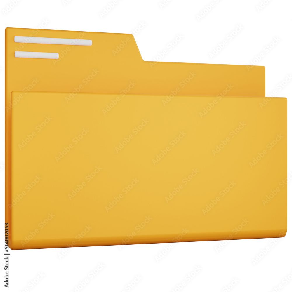 3d rendering yellow folder empty isolated 3d rendering yellow folder empty isolated